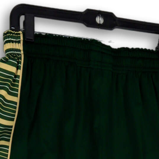 Womens Green Gold Striped Elastic Waist Pull-On Athletic Shorts Size 12 image number 4