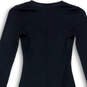 Womens Black Long Sleeve V-Neck Knee Length Pullover Bodycon Dress Size S image number 4