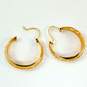 Fancy 14k Yellow Gold Etched Hoop Earrings 4.5g image number 4