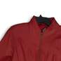 NWT A. J. Ugent Tibor Womens Red Leather Long Sleeve Full Zip Jacket Size S image number 3