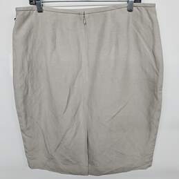 Linen Blend Pencil Skirt in Khaki alternative image