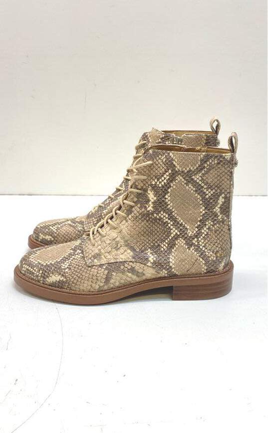 Sam Edelman Nina Snake Print Brown Combat Boots Size 7.5 image number 2