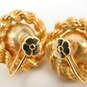 Vintage 14K Yellow Gold Ball Bead Rope Detail Screw Back Earrings 9.6g image number 4