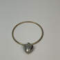 Designer Juicy Couture Two-Tone Thin Bangle Puff Heart Charm Bracelet image number 2
