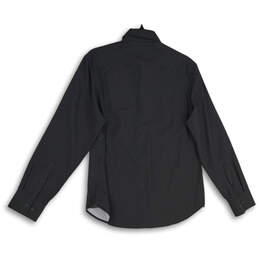NWT Mens Black White Polka Dot Pointed Collar Button-Up Shirt Size Medium alternative image