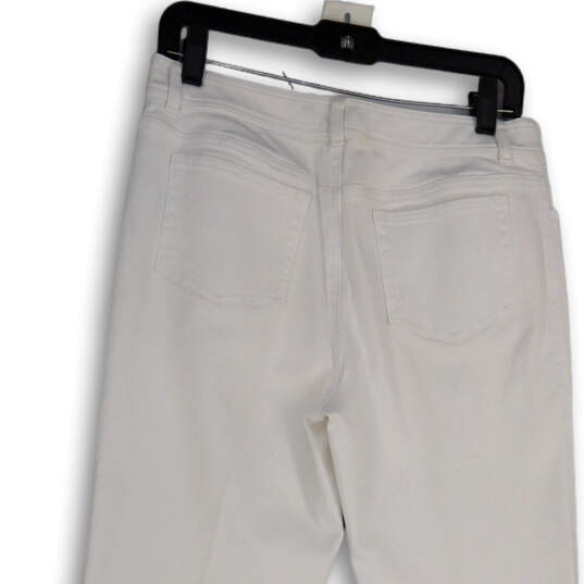 Womens White Denim Light Wash Stretch Pockets Straight Leg Jeans Size 4/27 image number 4