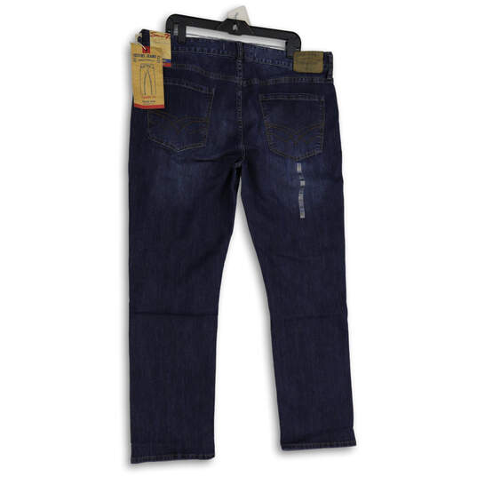 NWT Mens Blue Denim Medium Wash 5-Pocket Design Straight Fit Jeans Sz 38X32 image number 2