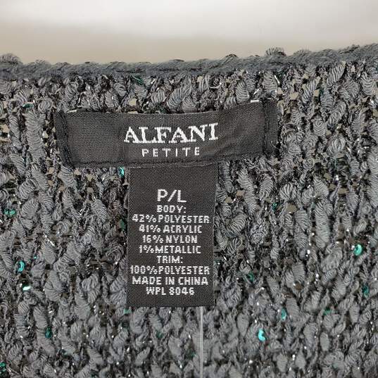 Alfani Women Grey Sequin Sweatshirt PL NWT image number 3