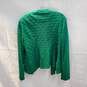 Misook Green Textured Open Front Cardigan Jacket Size M image number 2