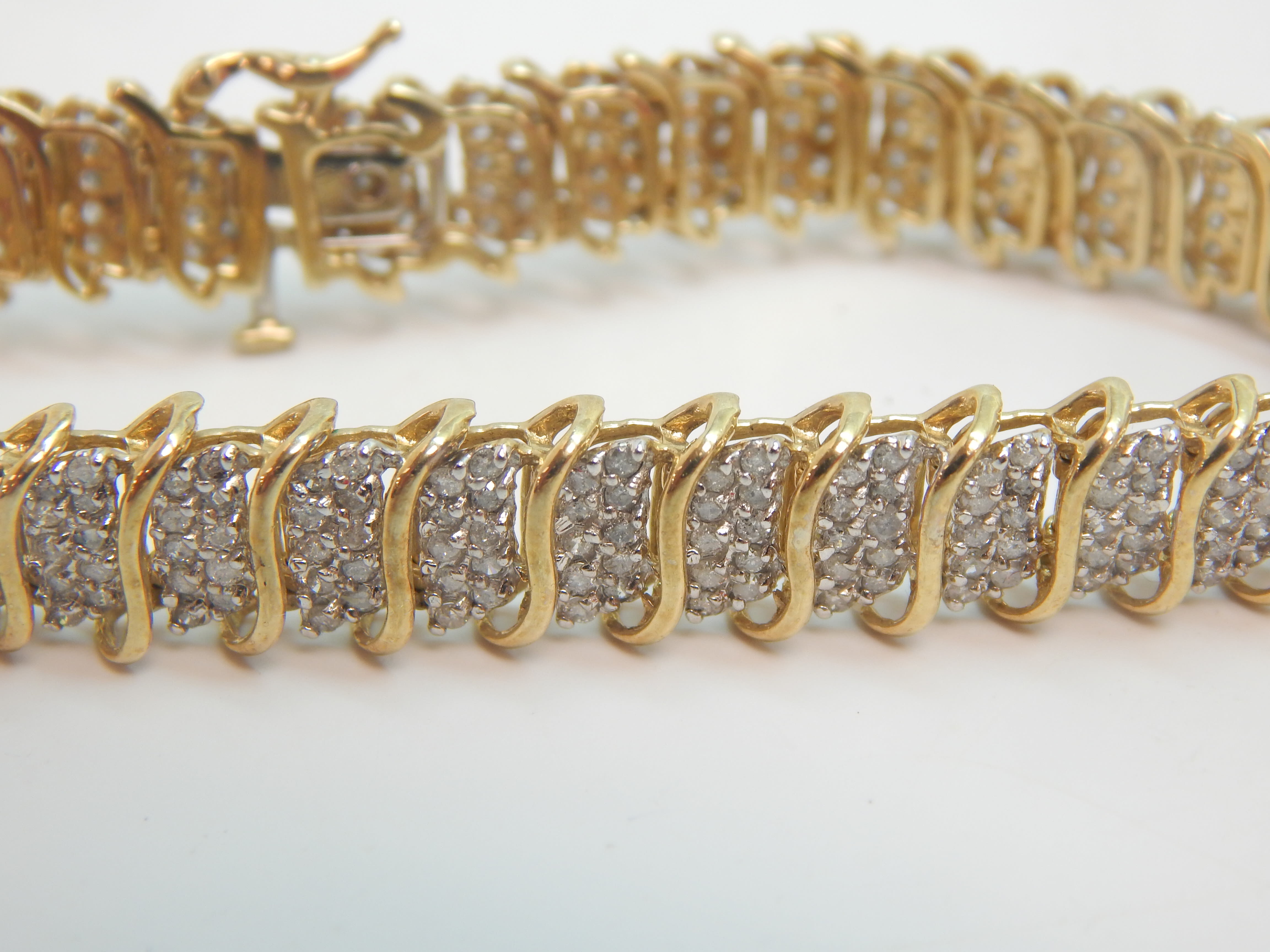 Diamond Tennis Bracelet 1 ct tw 10K Yellow Gold 7