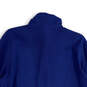 Mens Blue Fleece Long Sleeve Quarter-Zip Mock Neck Pullover Sweater Size M image number 4