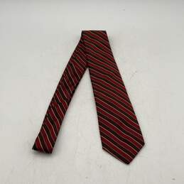Christian Dior Mens Multicolor Striped Four In Hand Adjustable Pointed Neck Tie