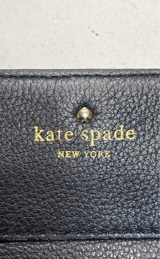 Kate Spade Black Leather Zip Crossbody Bag image number 7
