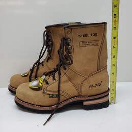 Ad Tec Tan Leather Steel Toe Work Boots alternative image