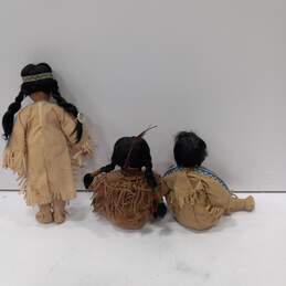 Danbury Mint & American Diary Native American Girls Dolls Assorted 3pc Lot alternative image