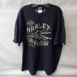 Harley-Davidson Mens Skeleton Graphic Black T-Shirt Size 2XL