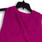 NWT Womens Purple V-Neck Sleeveless Knitted Pullover Blouse Top Size L image number 4