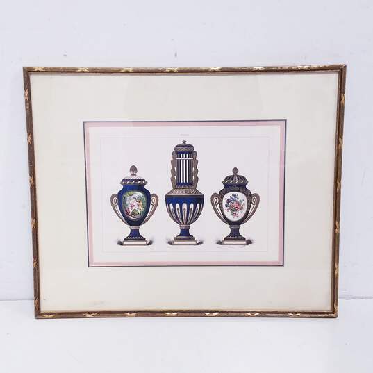 Vintage Sevres Vases Framed Artwork  Set of 2 Sevres Prints image number 2