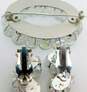 Vintage Aurora Borealis Necklace Bracelet Statement Brooch & Clip On Earrings 87.9g image number 2