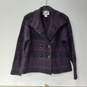 Keren Hart Women's Purple Wool Double Breasted Pea Coat Jacket Size S image number 1