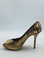Authentic DIOR Gold Python Pump W 6.5 image number 2