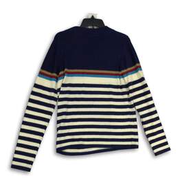 NWT Item & Thread Womens Blue White Striped Long Sleeve Pullover Sweater Size L alternative image