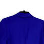 Womens Blue Peak Lapel Long Sleeve Flap Pocket One Button Blazer Size 14 image number 4