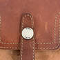 Womens Brown Leather Inner Zip Pocket Adjustable Strap Crossbody Bag Purse image number 6