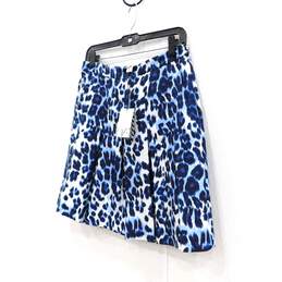 Diane Von Furstenberg DVF Gemma Snow Cheetah Blue Women's Skirt Size 8 NWT with COA alternative image