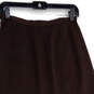 Womens Brown Flat Front Side Zip Long A-Line Skirt Size 6 image number 4