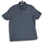 Mens Gray Short Sleeve Collared Side Slit 1/4 Button Golf Polo Shirt Sz XL image number 1