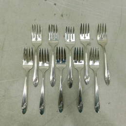 Set of 10 Oneida Community Silver-plated QUEEN BESS II Salad  Forks