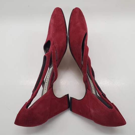 Nordstrom Women's Pump Heels Suede Size 6M-Red image number 3