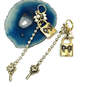 Designer Betsey Johnson Gold-Tone Rhinestone Leverback Dangle Earrings image number 1