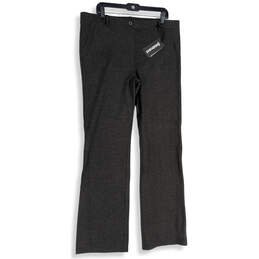 NWT Womens Gray Flat Front Slash Pocket Boot-Cut Leg Ankle Pants Size 2XL L