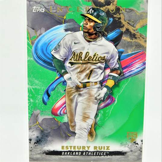 2023 Esteury Ruiz Topps Inception Green Rookie Oakland A's image number 1