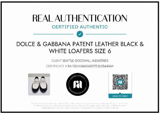 AUTHENTICATED WMNS DOLCE & GABBANA PATENT LEATHER LOAFERS SZ 6 image number 2