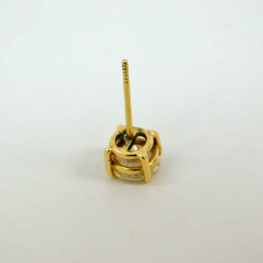 14K Yellow Gold 0.46 CT Round Diamond Single Stud Earring 0.3g image number 6