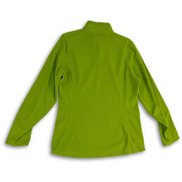 NWT Womens Green Fleece 1/4 Zip Mock Neck Pullover Activewear Top Size XL alternative image