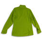 NWT Womens Green Fleece 1/4 Zip Mock Neck Pullover Activewear Top Size XL image number 2