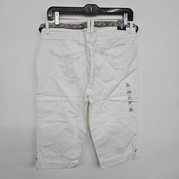 White Cropped Capri's With Belt alternative image