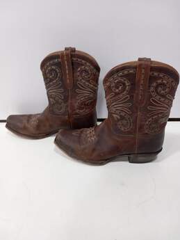 Tony Lama Women's Brown Leather Square Toe Western Boots Size 9.5B alternative image