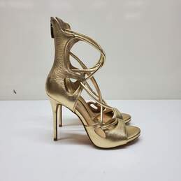 Imagine Vince Camuto Gold Open Toe Strappy Gladiator Stiletto Heels Women's 7.5 alternative image