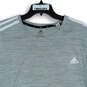 Mens Gray Striped Crew Neck Short Sleeve Pullover T-Shirt Size 2XL image number 3