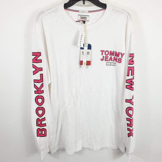 Tommy Hilfiger Men White NY Brooklyn T Shirt XL NWT image number 1