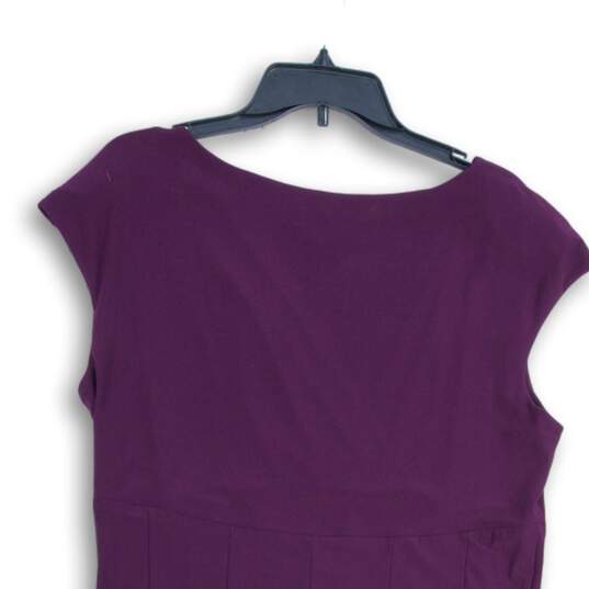 American Living Womens Purple Surplice Neck Sleeveless A-Line Dress Size 16 image number 4
