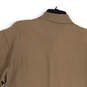 Mens Brown Short Sleeve Spread Regular Fit Collar Polo Shirt Size Medium image number 4