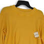 NWT Womens Orange Crew Neck Long Sleeve Knit Pullover Sweater Size L image number 3