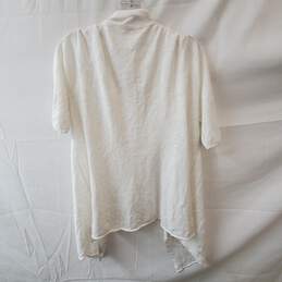 Eileen Fisher White/Cream Short Sleeve Sweater L alternative image