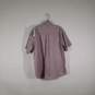 Mens Cotton Striped Regular Fit Short Sleeve Chest Pocket Button-Up Shirt Sz L image number 2
